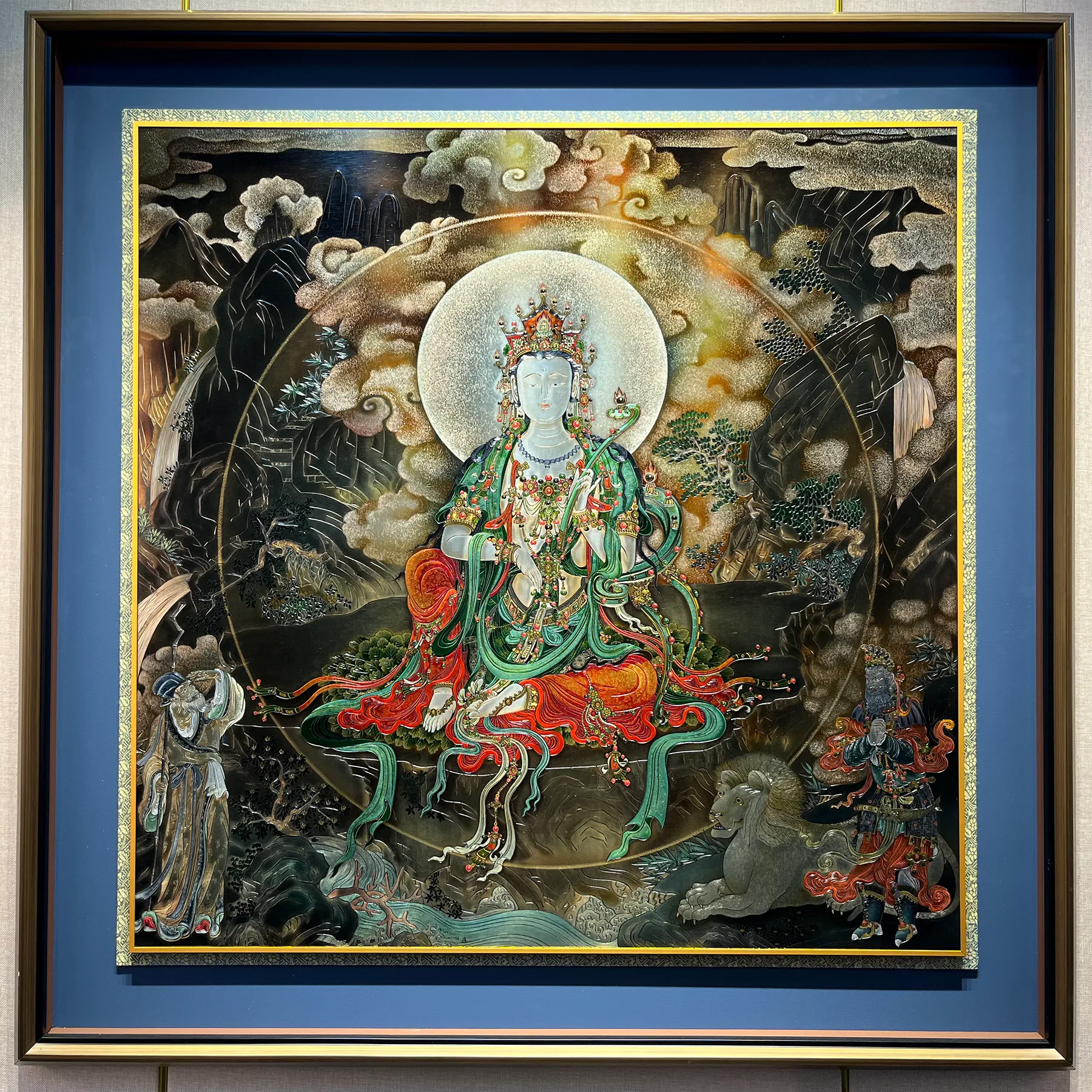 金雕画与唐卡