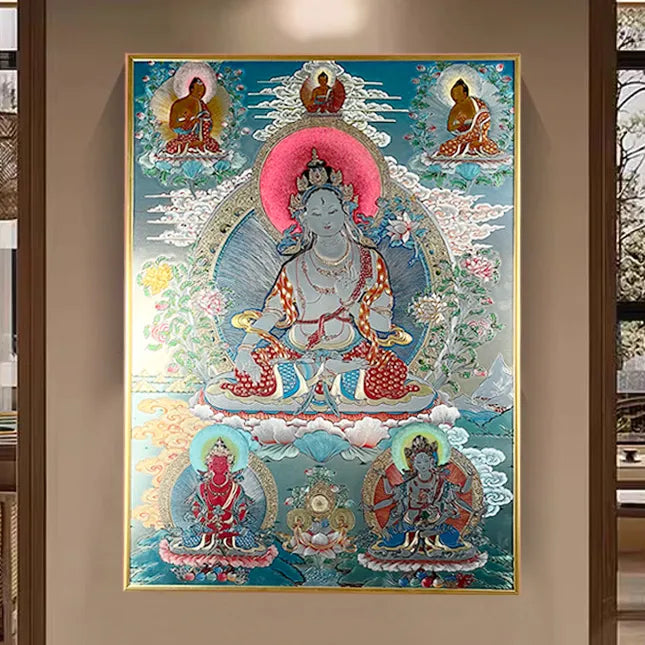 White Tara Medium Thangka