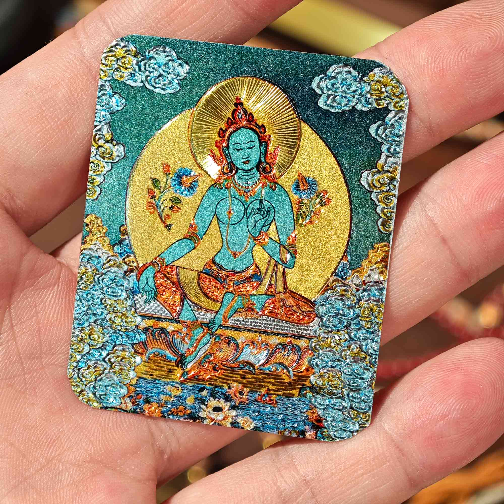 Green Tara Small Thangka