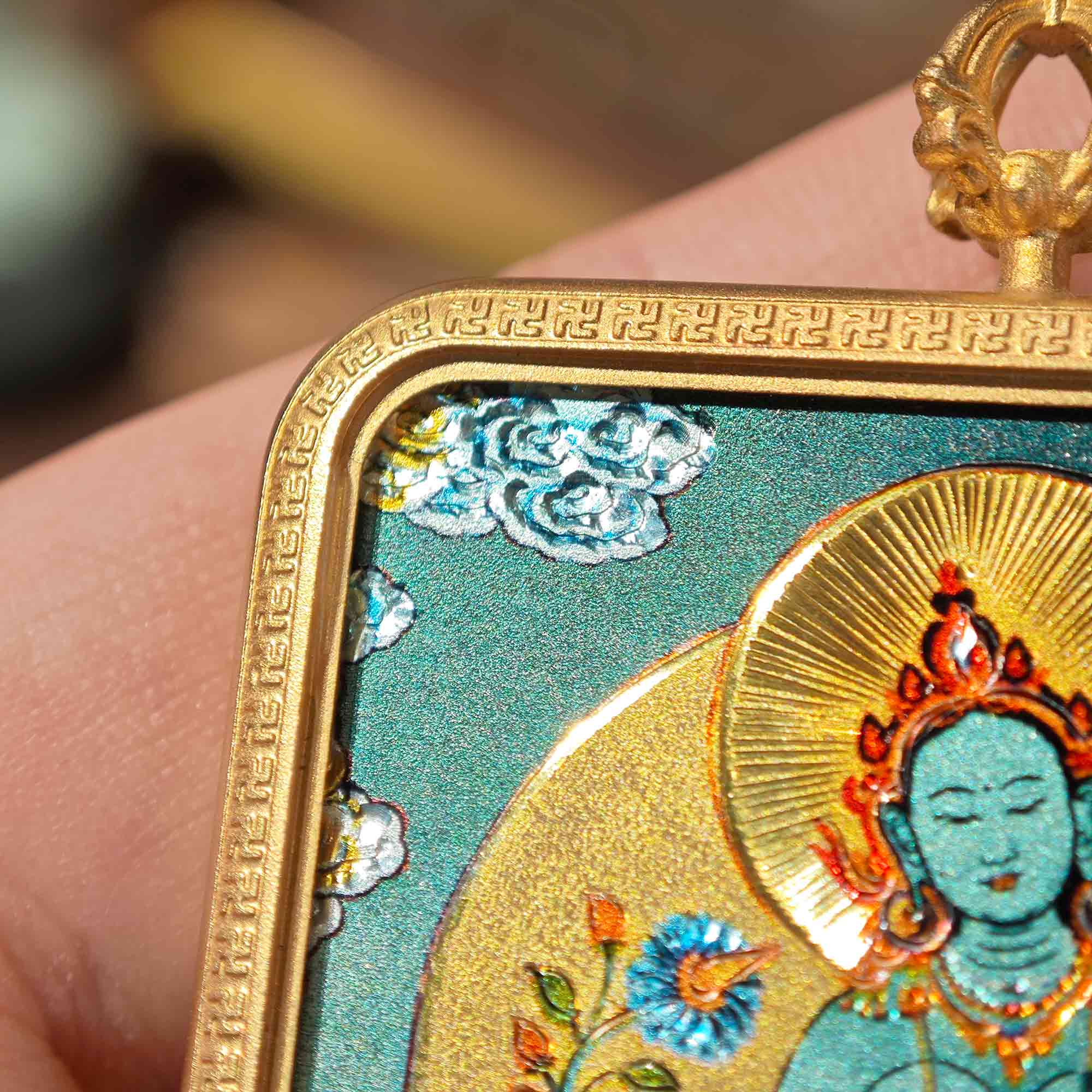 Green Tara Small Thangka