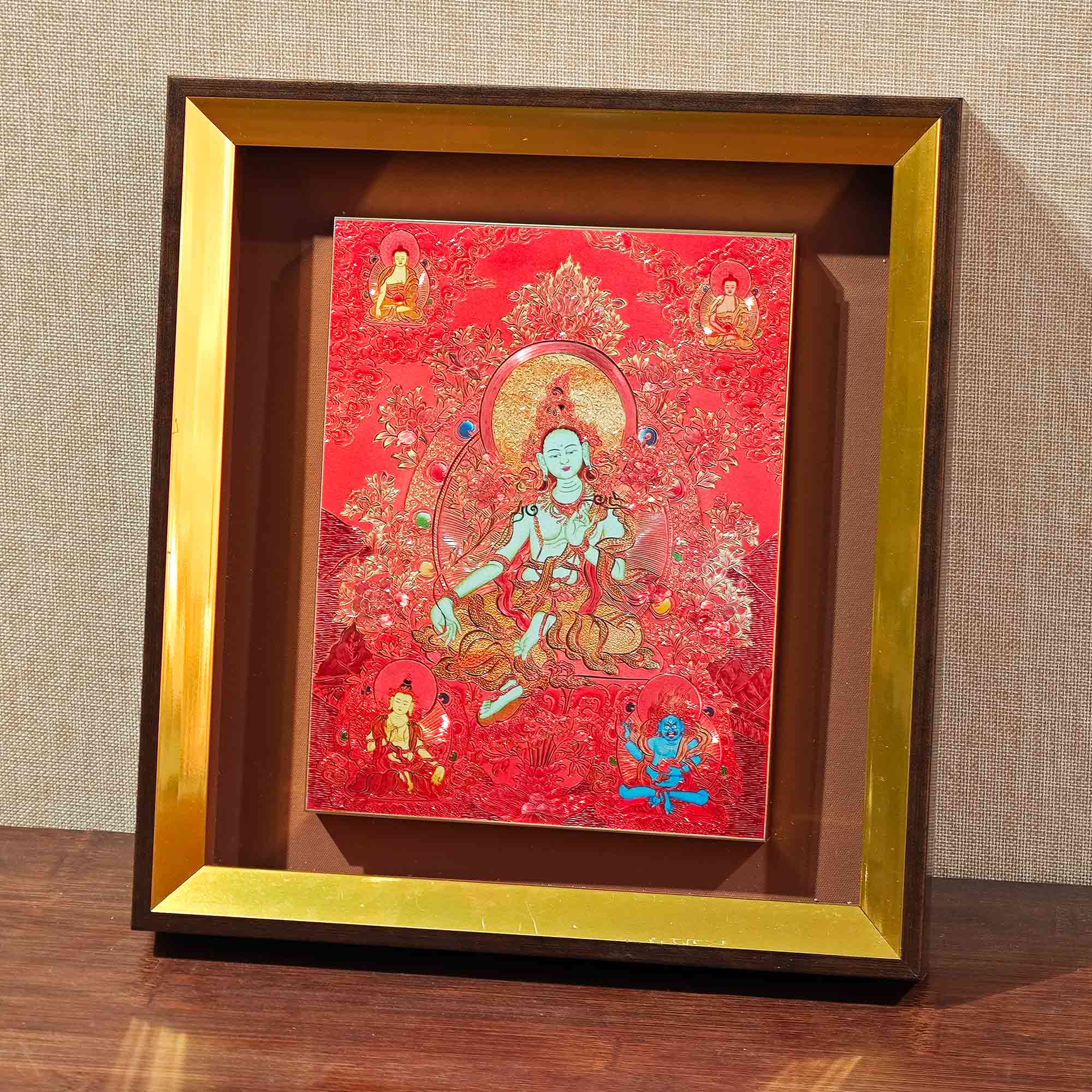 Green Tara Medium Thangka