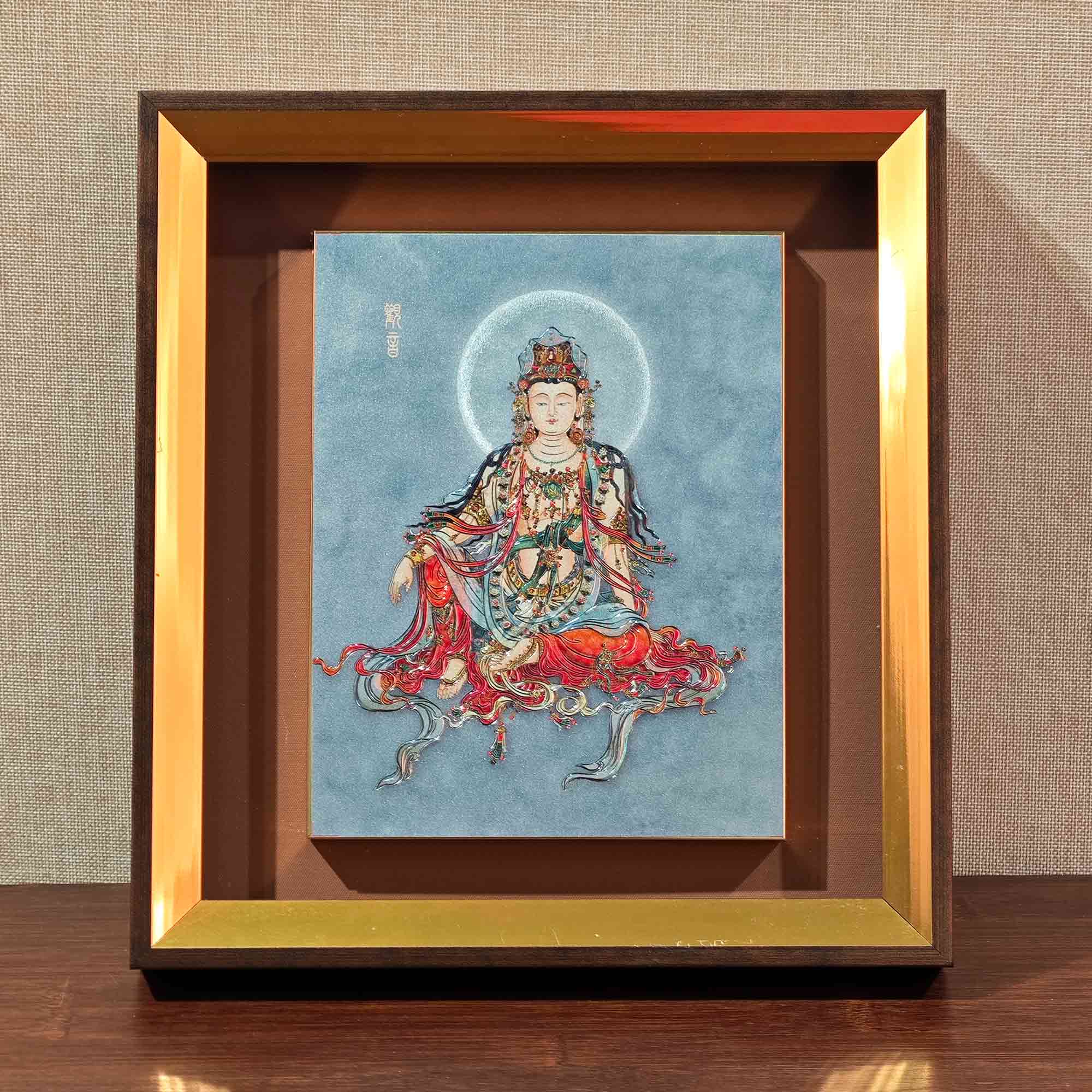 Water-moon Guanyin Medium Thangka